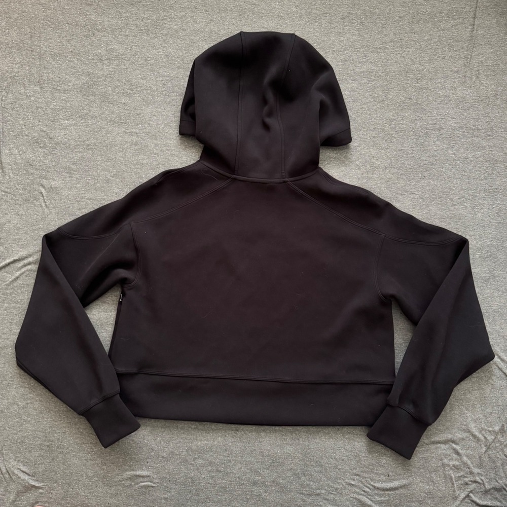 Lululemon Women's Get Centred Cropped Sweater Hoodie Black Modal W3DJ4S Size 6 - Picture 7 of 10